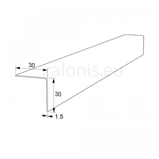 ΠΛΑΣΤΙΚΟ ΠΡΟΦΙΛ ΓΩΝΙΑ 30x30 ΚΑΦΕ ΣΚΟΥΡΟ 280cm